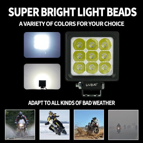 9 Led Square Led Motorcycle Lights