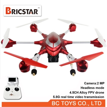 4.5CH alloy headless mode 5.8G fpv quadcopter with video transmission camera.