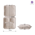 disposable tableware biodegradable lunch box 3 compartment