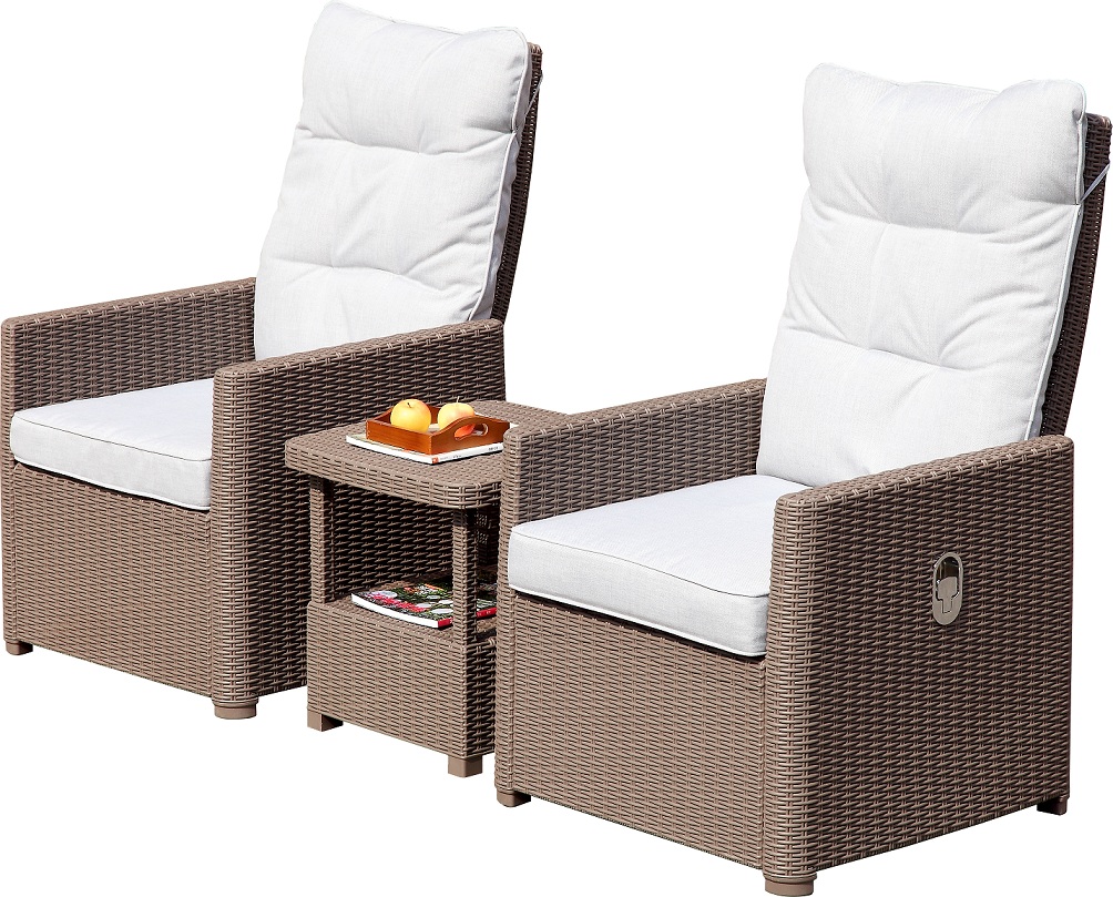 Round rattan sofa set