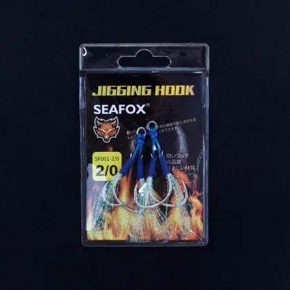 2pcs/Lot Fishing Hooks Sea Fish Assist Jig Feather Lure for Attracting Fish