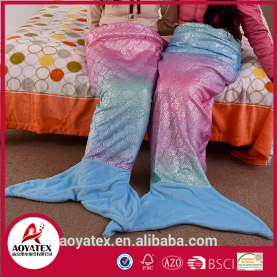 new designer gradient ramp mermaid tail blanket for adults