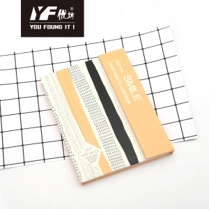 Custom line style smile C5 magnetic cover notebook