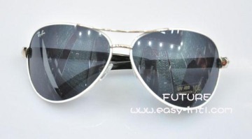Metal Aviators Sunglasses with Faux Rhinestone
