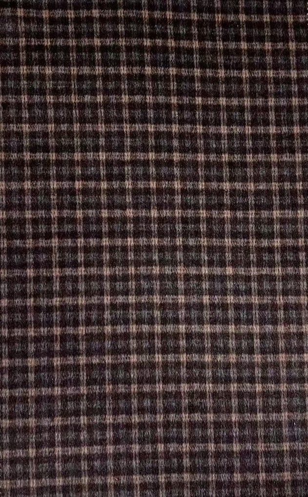Woven wool plaid suit fabric