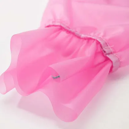 Fancy Color matching polyester reflective raincoat