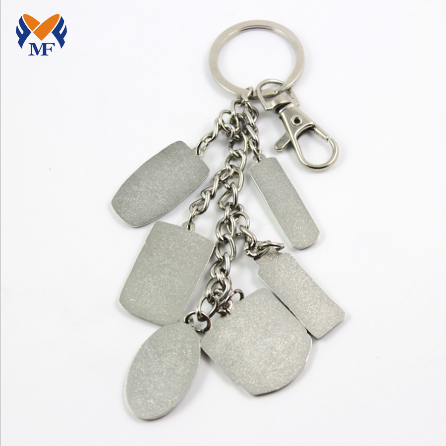 Sublimation metal sticker printing keychain for sale