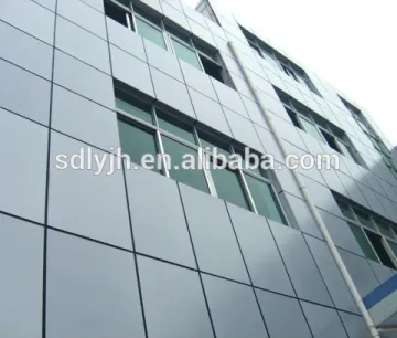 aluminium composite panels exterior decorative metal wall panels in mirror surface / silver