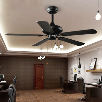 Ventilateur de plafond LEDER classique noir