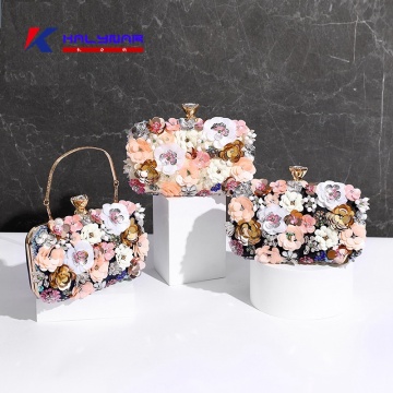Haute Couture Floral συμπλέκτη τσάντα τσάντα δείπνο