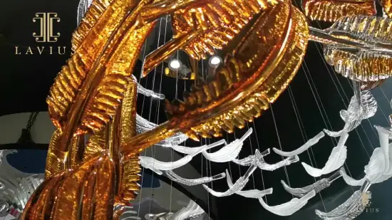 Exhibition room large crystal chandelier pendant light