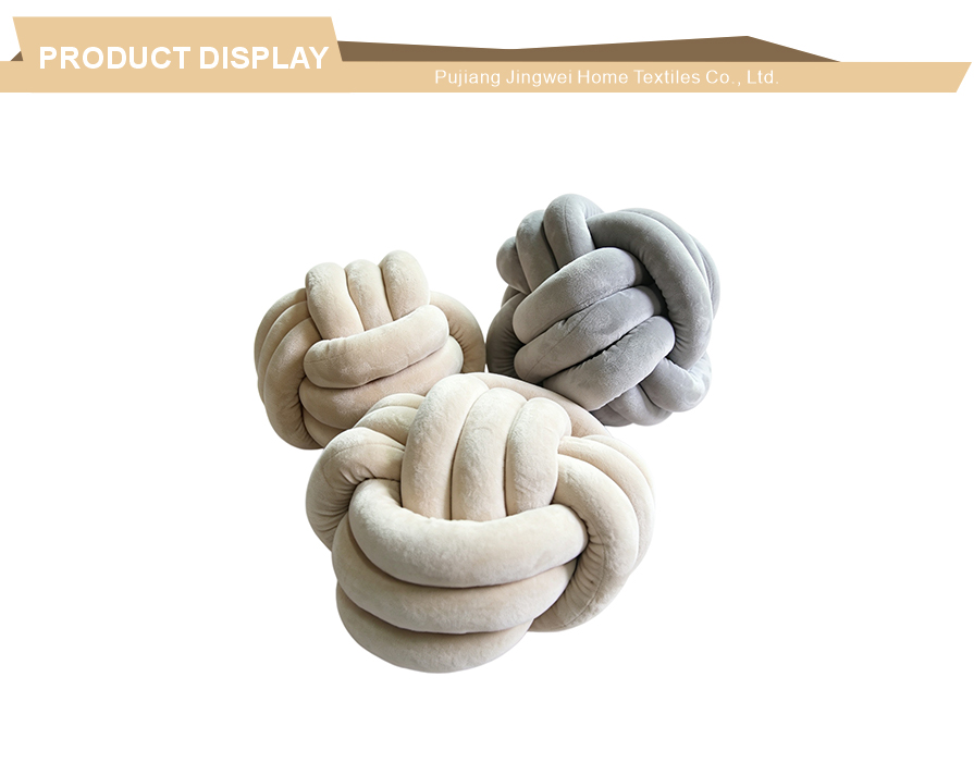 Minimalist solid woven knot decorative bolster
