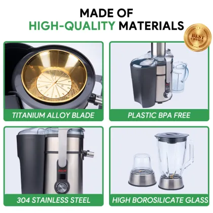 High-Power 1300W Professional Custom Large Diameter Electric Juicer with Copper Motor