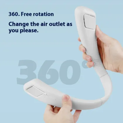 Wearable Personal Cooler with Multi-Speed and Leafless Safety Fan