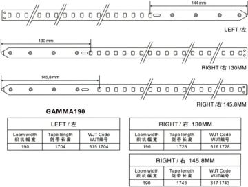 Rapier Loom Tapes for Gamma190/Gamma/Gamma9/ 190