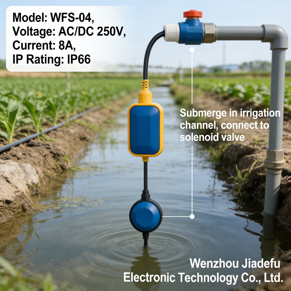 High Current IP67 Float Switch for Industrial Water Tank Level Regulation