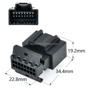 Tappo di connettore automobilistico nero 16 foro 16 spina core
