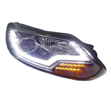 DLAND 2012-2013 Focus Angel Eye Complete Headlight V1 with LED Tear Eye and Bi-Xenon HID Projector for Ford