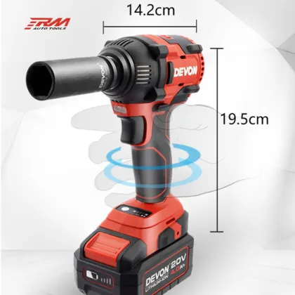 Max Power 380NM 5 Torque Li-Ion Battery Power Wrench 20V Cordless Impact Wrench