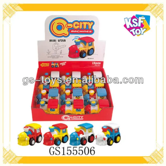 12PCS Friction Truck Toy For Kids Cartoon Car Toy