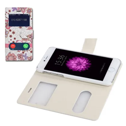 Flower patterns high quality flip case for lenovo s898t cell phone cover