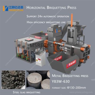 Horizontale Metallspäne Brikettierung Presse