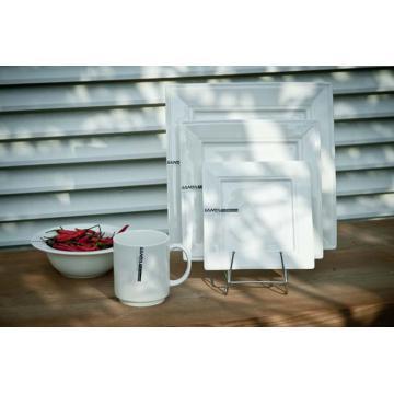 Square shape , small rim design,  popular porcelain dinnerware set