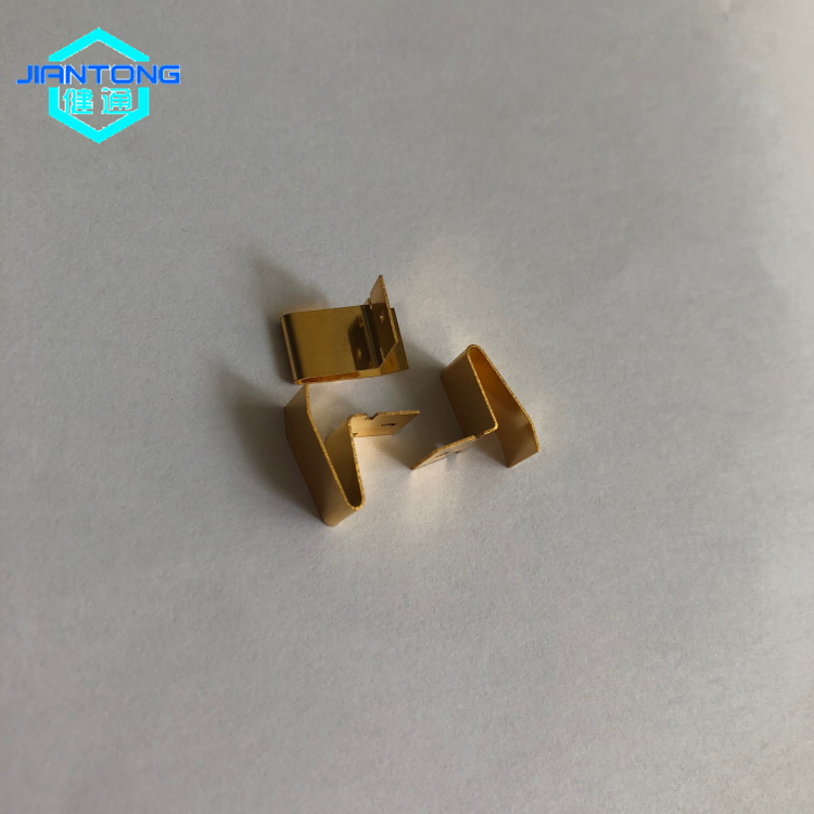 custom stainless spring steel stamping gold plated contacts