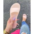 Slides PVC Frauen klare Geleeschuhe