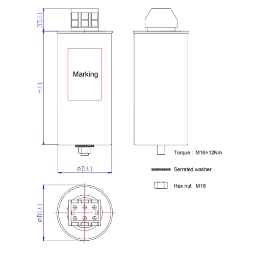 3×40μF-690V-3P Film Capacitors-Power Factor Correction