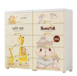 Cartoon Plastic Drawer Cabinet for Storage
