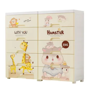 Cartoon Plastic Drawer Cabinet for Storage