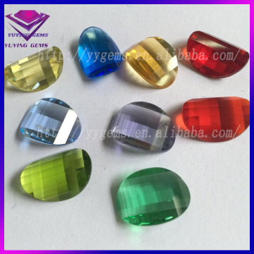 Colors Ingot Gem Saddle Precious Glass Stone