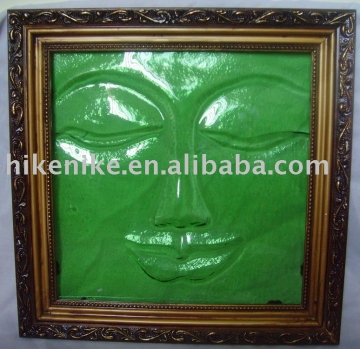 glass hanging wall plate-buddha