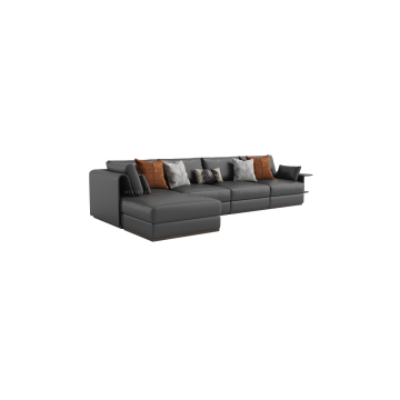 Moderno sofá modular de cuero moderno