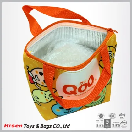 Custom logo silk screen printed canvas cooler bag