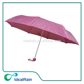 Pink color 3 fold mini umbrella gift use