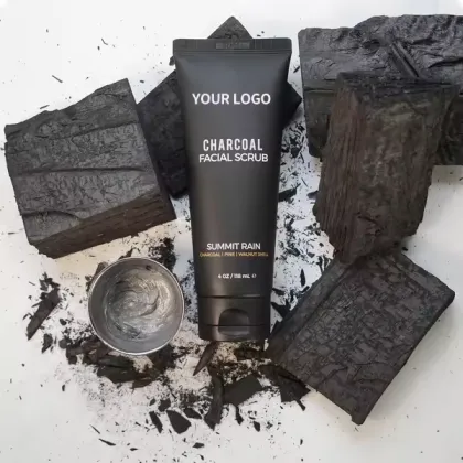Deep Cleansing OEM Bamboo Charcoal Foam Organic Whitening Face Wash and Facial Scrub for Men