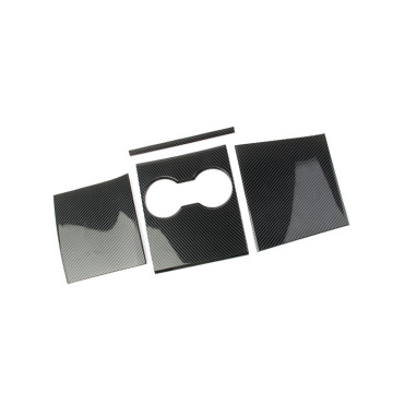 New arrivals car accessories Carbon Fiber Central Cup Trim Cover Trims Accessories for Tesla Model 3