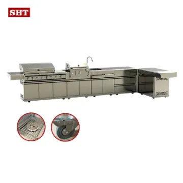 Modern Modular Gas Barbecue Grill Charcoal Grill Cabinet Outdooe Kitchen