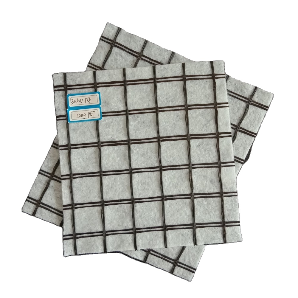 Glasfiber Geogrid Självhäftande PP Nonwoven Fabric