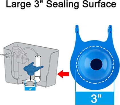 Blue Rubber Toilet Flapper - Easy Installation Compatible with Gerber 99-788
