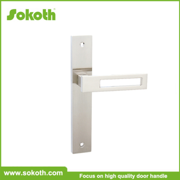 Aluminium Door Handle With Steel Plate, Russian door handle,door hardware