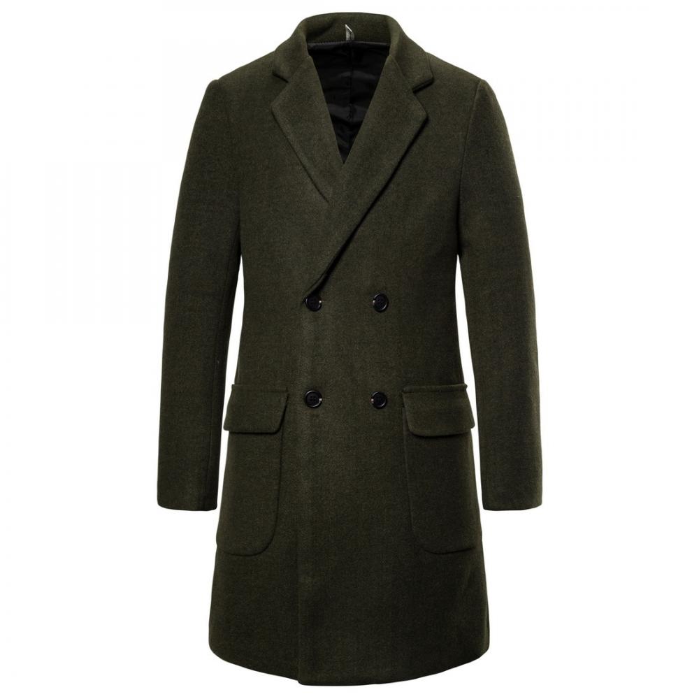 Wool Coat Mens Double Breasted
