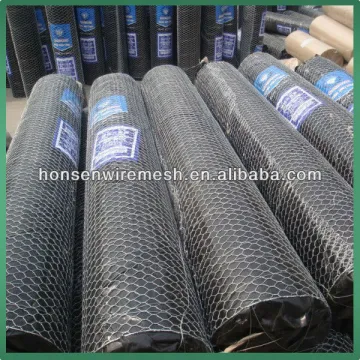 Black color Plastic coated Hexagonal wire netting/ Chicken wire netting/ Chicken nets fishing net