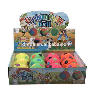 High Quality Logo Printed Cheap TPR Multicolor Soccer Bounce Ball Flashing Bouncing Ball