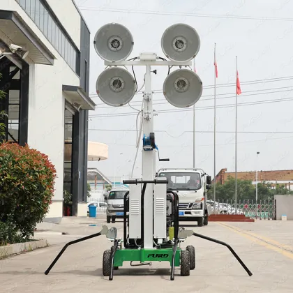 5m construction light tower retractable light tower construction equipment continuous working light tower mobile light tower