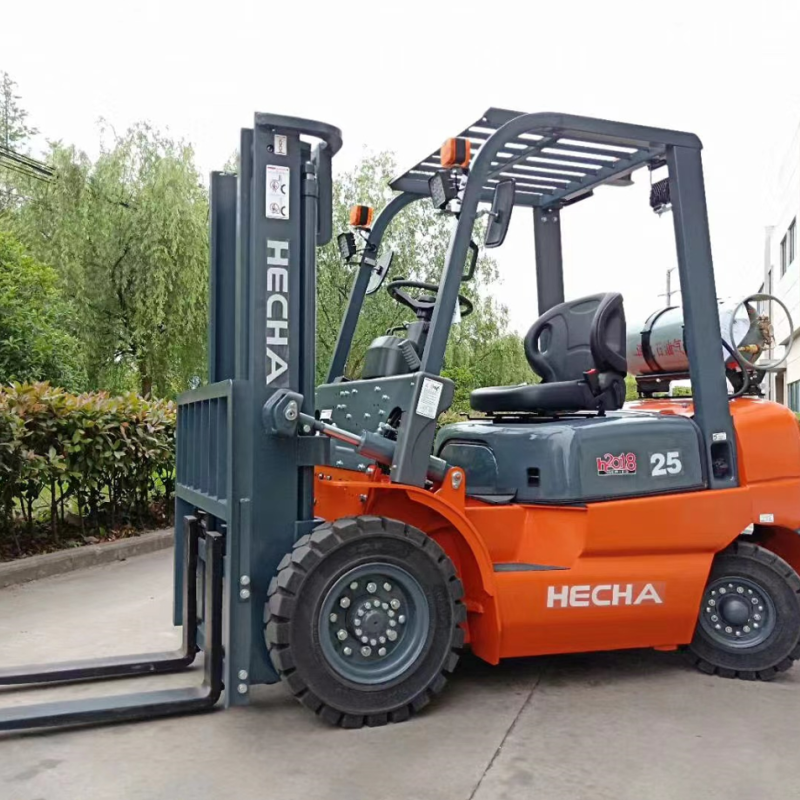 Cost-effective HECHA Forklifts: 2T to 3.5T LPG Models with 3M to 7.5M Lift Capacity