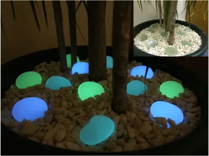Pebbles Luminous Stone Glow Ball,Garden Walkway Night Light Stone