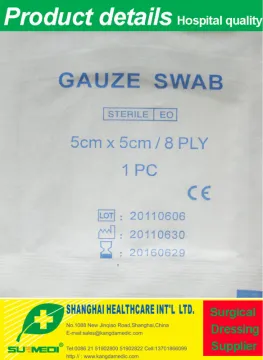 sterile gauze swabs 5x5cm